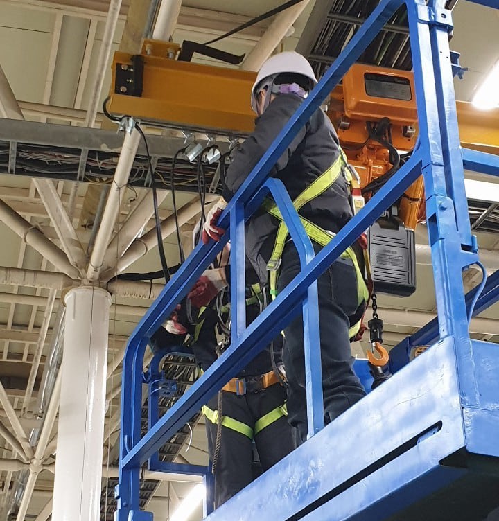 Crane installation work