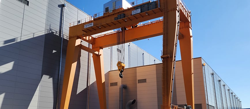Completed overhead crane installation