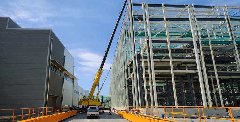 Large crane installation site